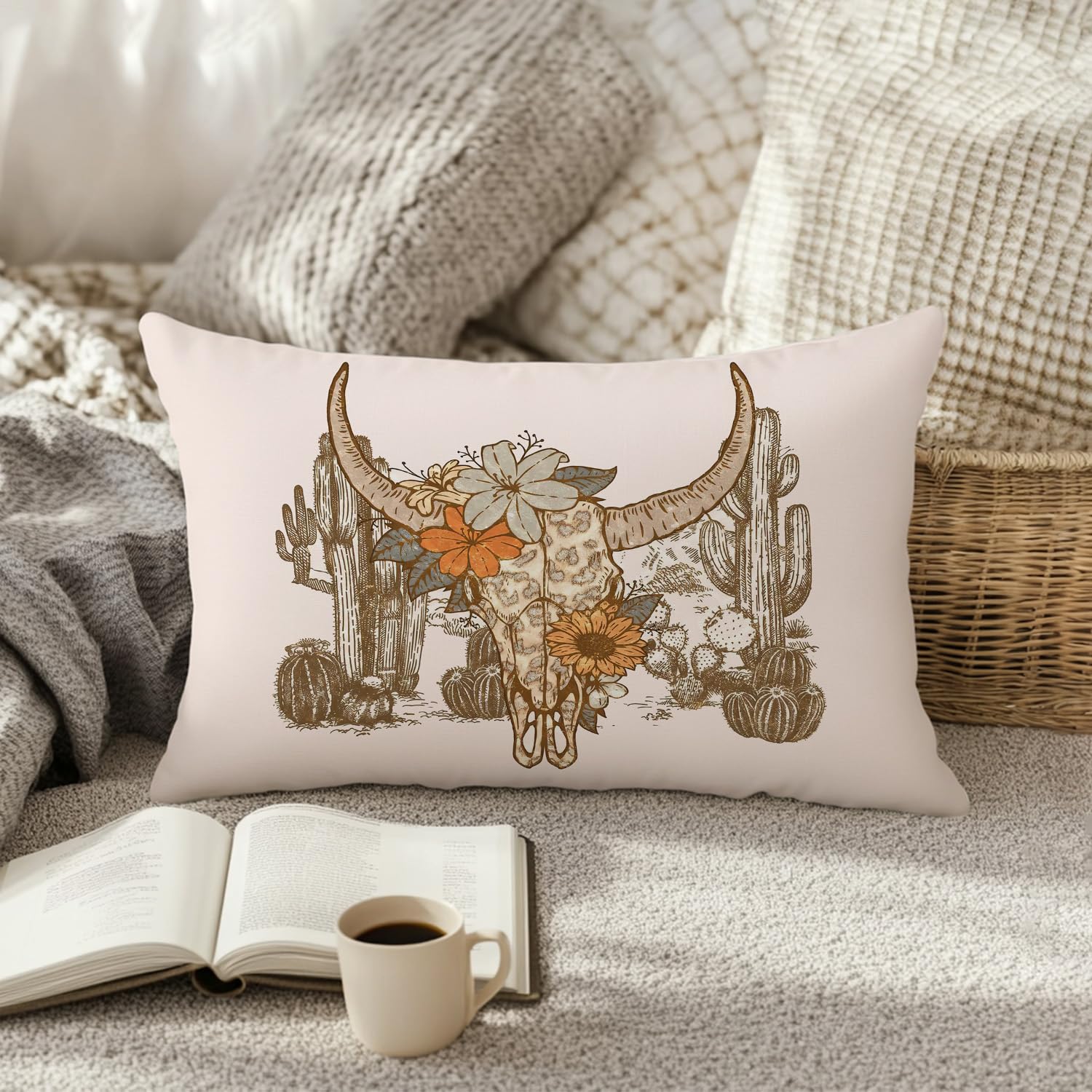 Bohemian Western Pillow Cover 12x20, Western Home Room Decor, Cowgirl Gift for W