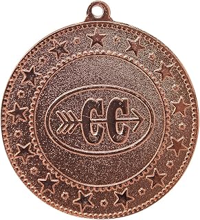 Express Medals Bronze Cross Country Medals Trophy Award with Neck Ribbons - (Pack of 10)