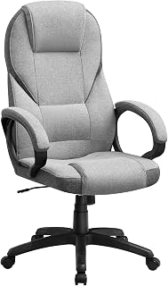 SONGMICS Ergonomic Executive Chair, Swivel Chair and Height Adjustable, for Study and Office Desk, with Wheels, OBG022G01, 7370 (112-122) cm