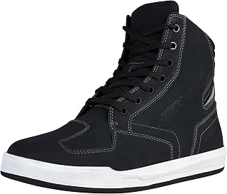 Texpeed Leather Waterproof Motorcycle Armoured Trainers Boots | Blue UK 9