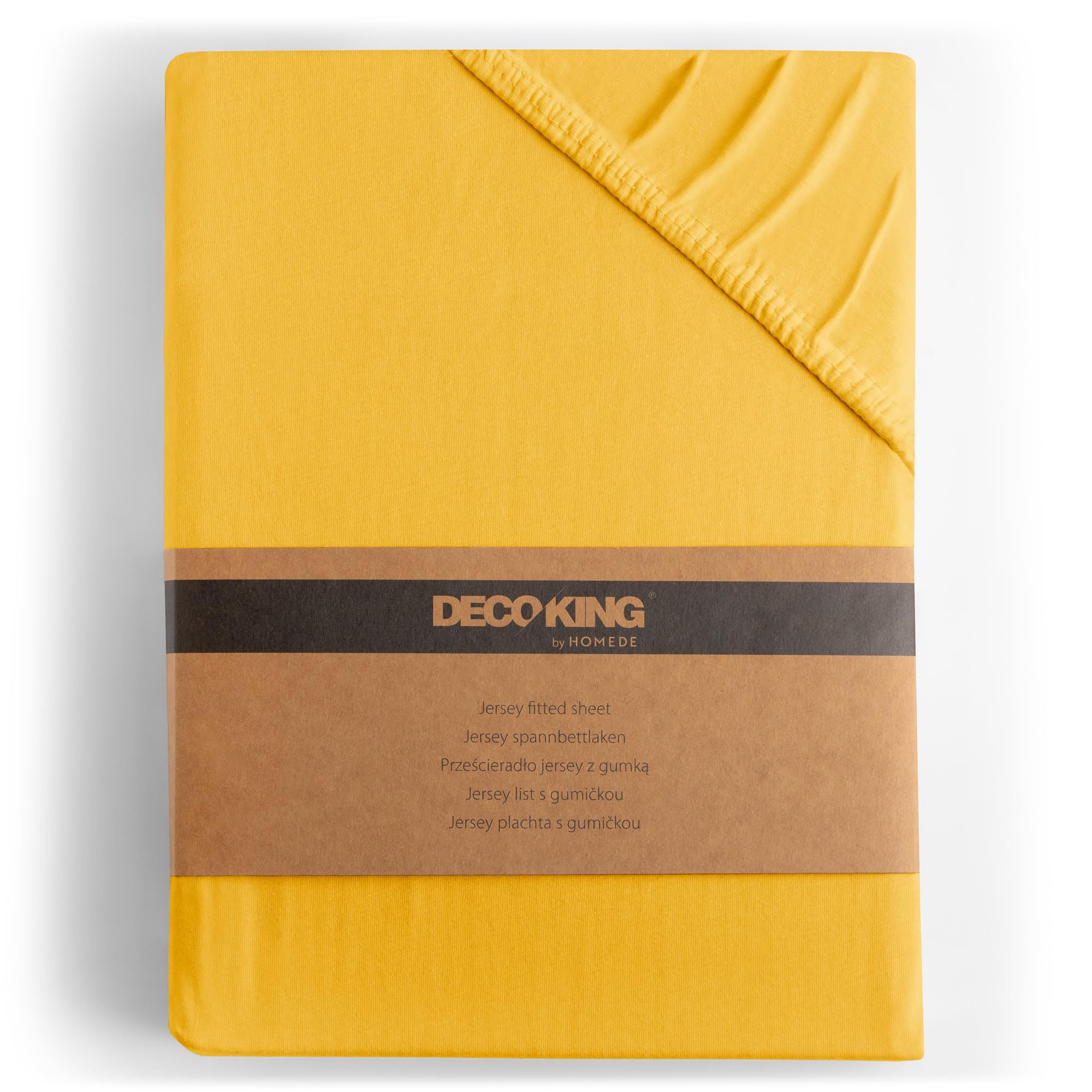DecoKing Fitted Sheet Super Emperor 100% Combed Cotton Soft Jersey Bed Sheet 200