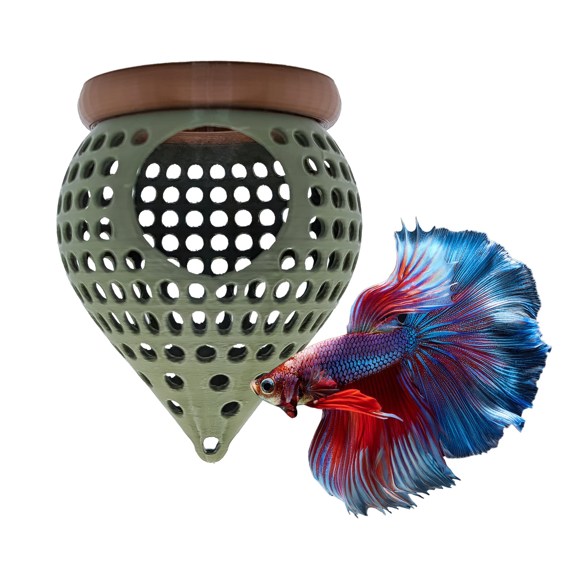 BettaPod Floating Aquarium Hide Hammock Cave | Betta Fish Tank, Shrimp & Cory Sh