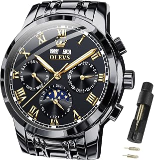 OLEVS Mens Automatic Watches Self Winding Mechanical Luxury Dress Stainless Steel Waterproof Wrist Watches for Men