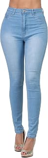 High Waisted-Rise Colored Stretch Skinny Destroyed Ripped Distressed Jeans for Women Olive Mustard RED