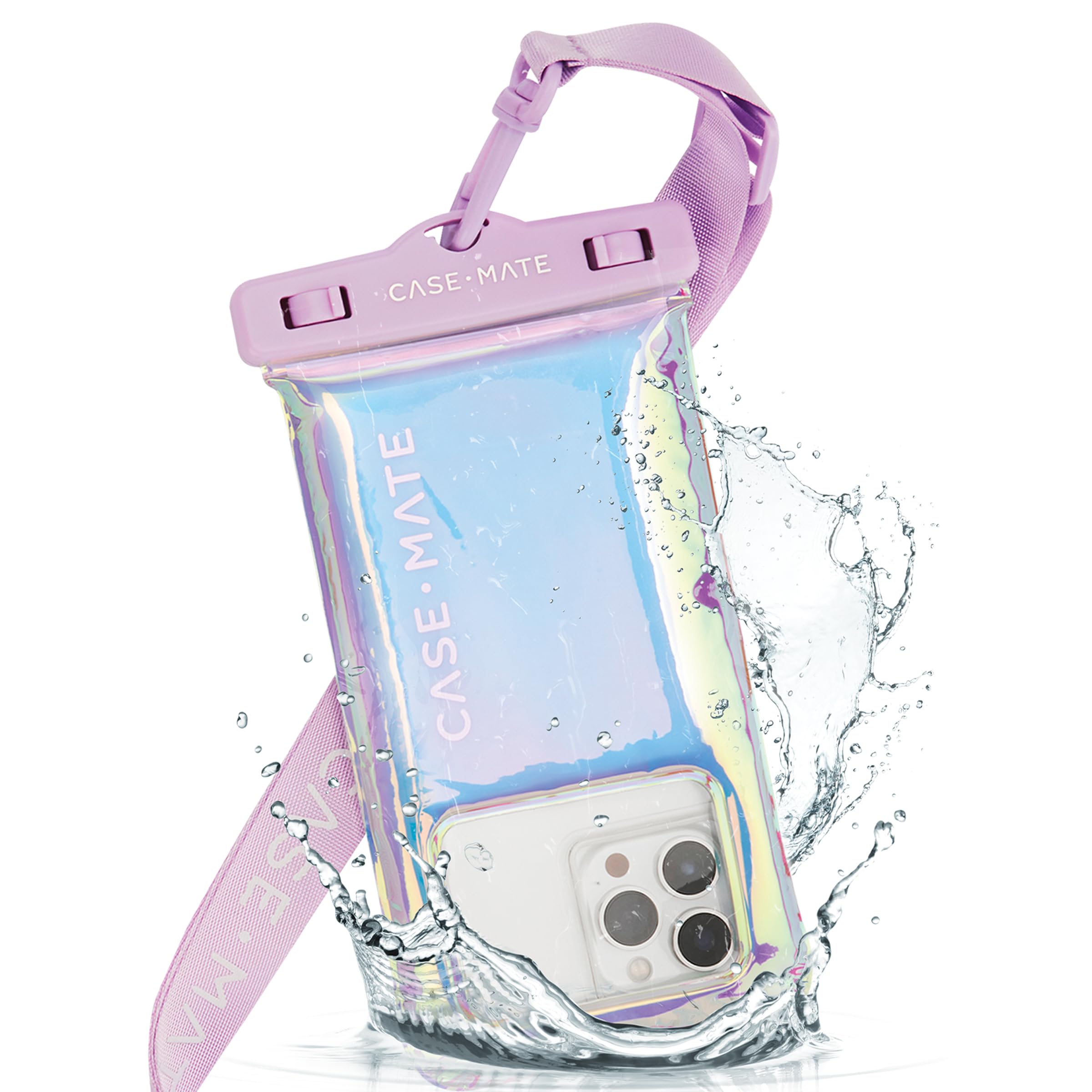 Case-Mate Soap Bubble IP68 Waterproof Phone Pouch - Iridescent | Touchscreen Flo