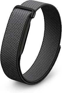 Fitbit Google Air - Screenless Activity Tracker with Fitness, Heart Rate, and Sleep Tracking - Personalized AI-Powered Coaching - Up to 7 Days’ Battery Life - Works with iOS and Android - Obsidian