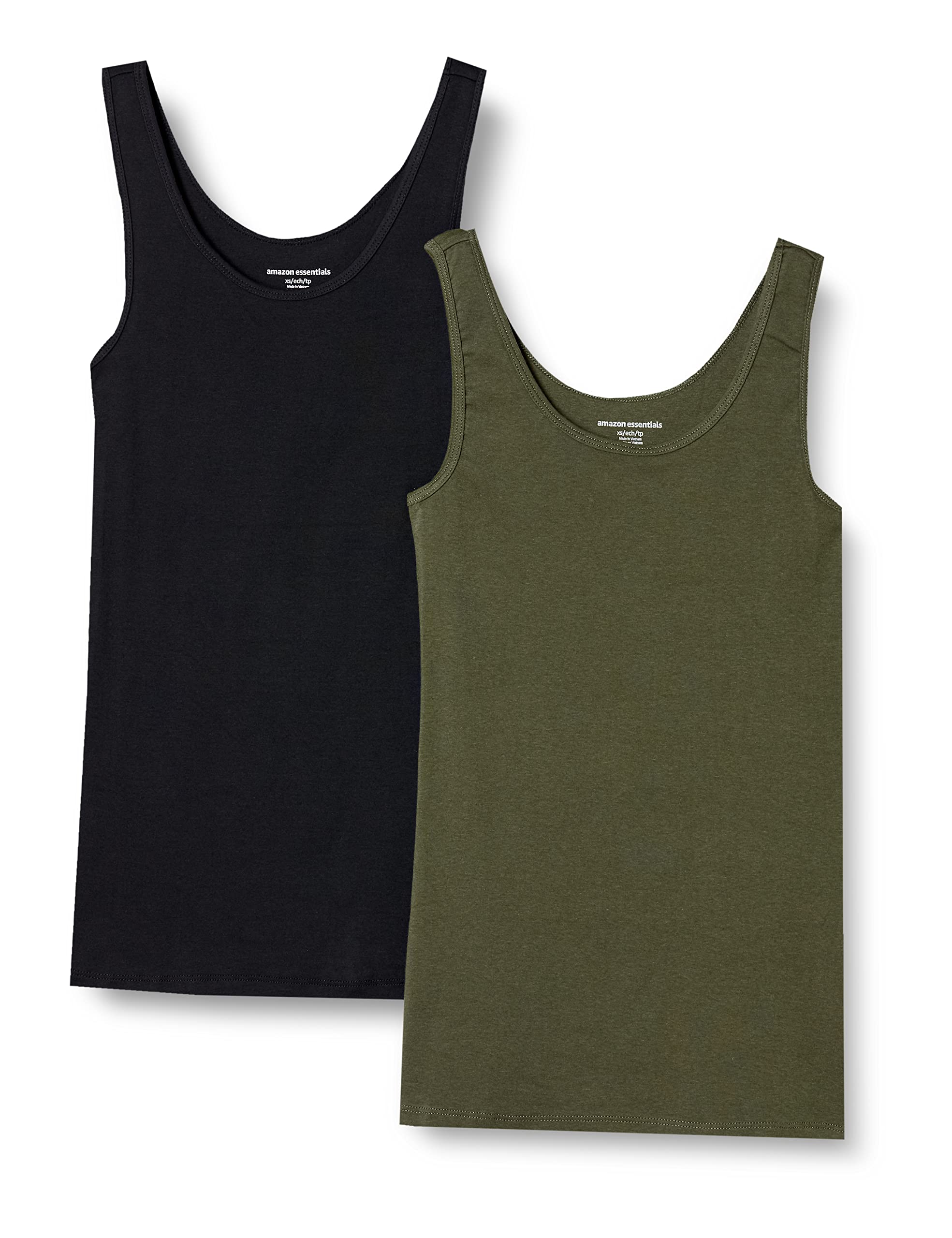 Amazon Essentials Women's Slim Fit Tank Top, Set of 2