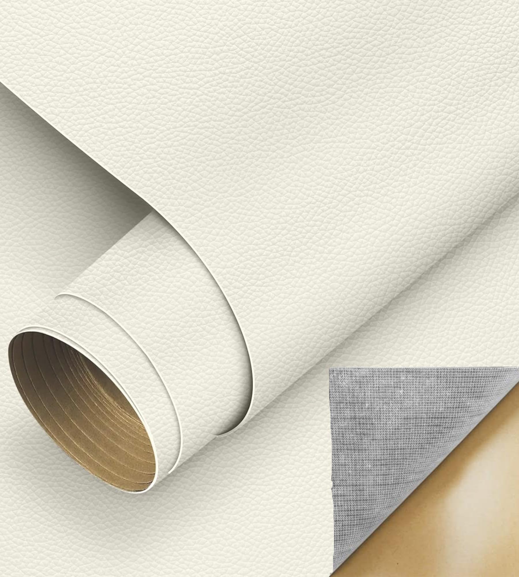 Stick-on Leather Fabric, Large PU Synthetic Leather Repair Sheet, Self-Adhesive,
