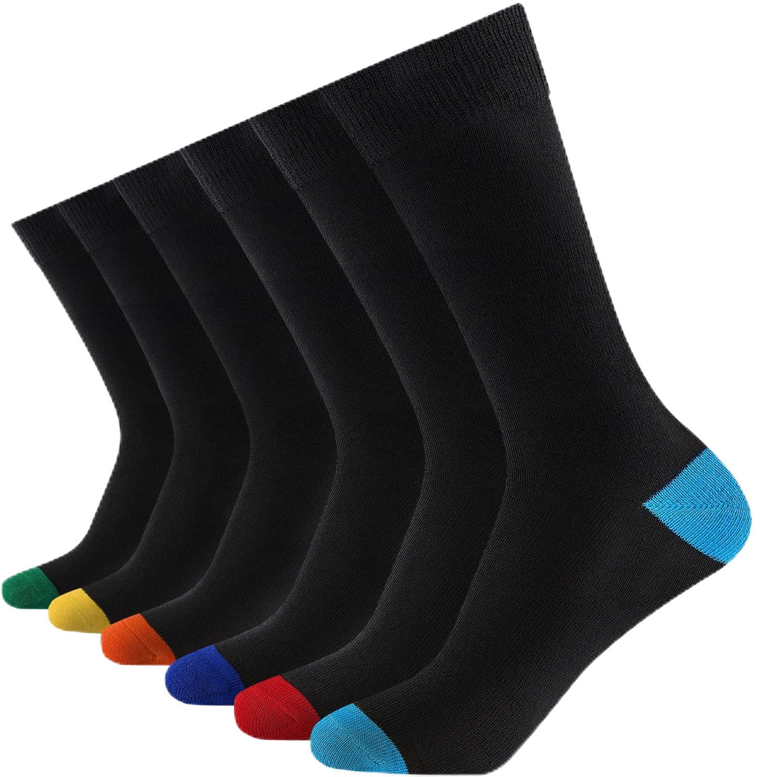 Cirorld 6/10 Pairs Mens Black Socks, Breathable Causal Cotton Socks Men | Multip