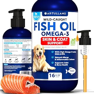 Fish Oil for Dogs - 473 ml - Salmon Oil for Dogs - Liquid Omega 3,EPA & DHA