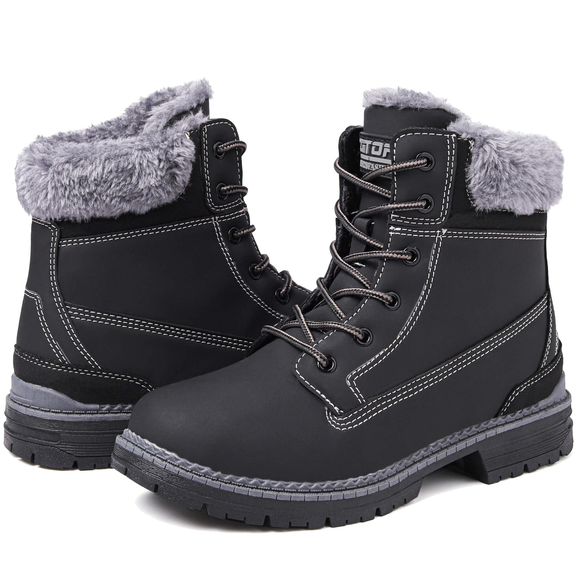 ziitop Womens Snow Boots Waterproof Winter Boots Fur Lined Warm Hiking Boots Lad