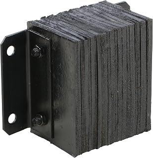 Vestil 1012-6 Laminated Rubber Dock Bumper 10 in. x 12 in. x 6 in. Black