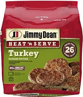 Jimmy Dean, Heat 'N Serve Turkey Sausage Patties, 26 count