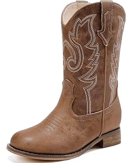 Motasha Cowgirl Boots for Girls Toddler Boys Cowboy Boots Little Kids | Glitter Girls Cowboy Boots,Western Boys Cowboy Boots,Mid Calf,Pull On,Toddler Little Big Kid Boot,Riding Rodeo Party