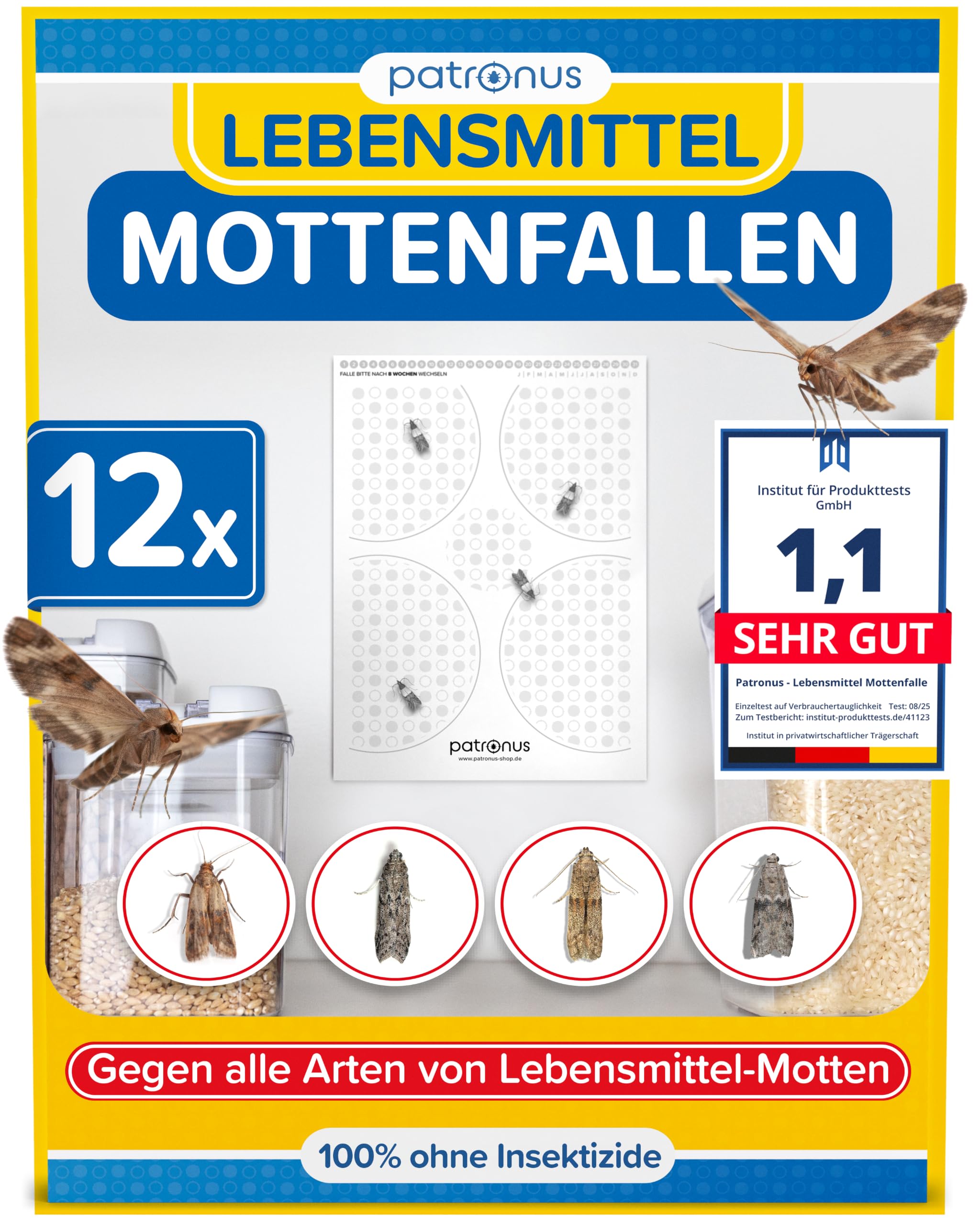Food Moth Trap [Pack of 12] | Moth trap against food moths with maximum attracti