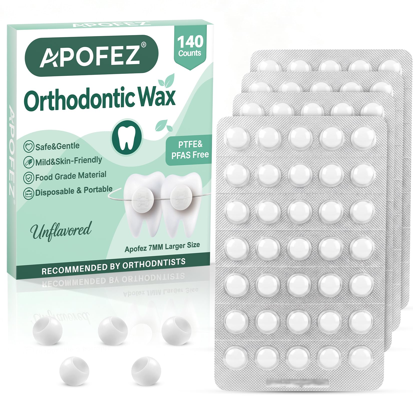Orthodontic Wax for Braces 7mm Large Size Pre-Cut Bowl Shape Dental Wax Dot | Un