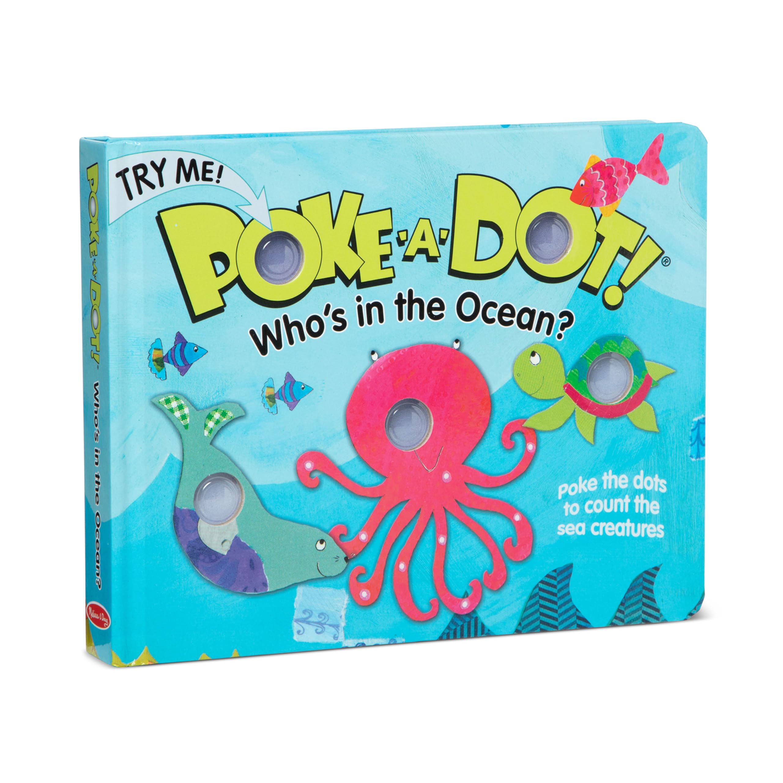 Melissa & Doug Poke-a-Dot Who's in the Ocean Board Book | 20-Page Book, Popping 