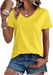 SMENG Women's Cotton Short Sleeve Casual Fit Breathable Fashion T-Shirt