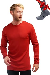 Maglia Termica Merino Lana Uomo Maniche Lunghe + Calzini