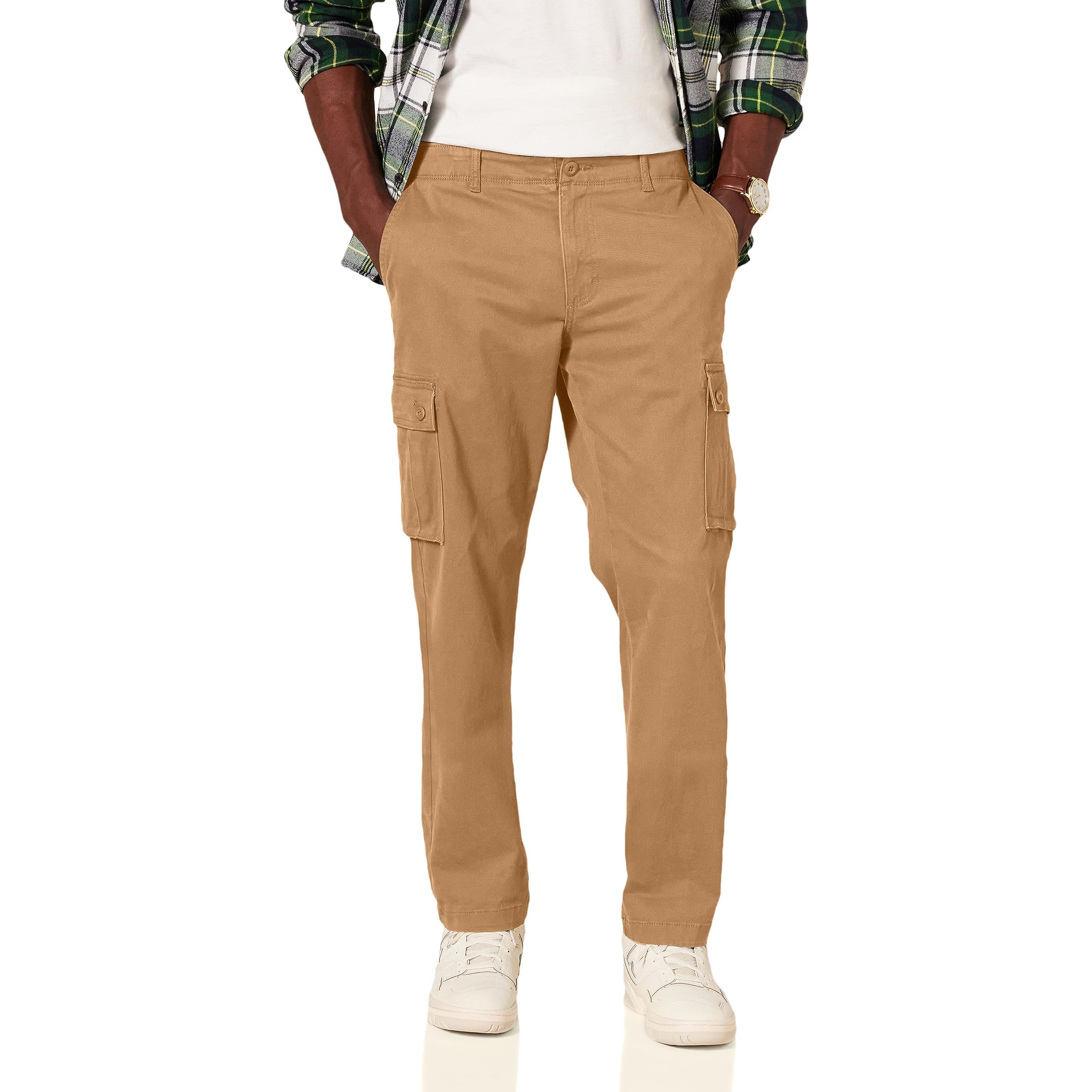 Amazon Essentials Herren Gerade geschnittene Stretch-Cargohose (erhältlich in Bi