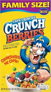 Cap'n Crunch Cereal, Crunch Berries, 20.5oz Box