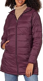 Amazon Essentials Women's Quilted Jacket with Hood, Lightweight and Waterproof (Available in Plus Sizes)