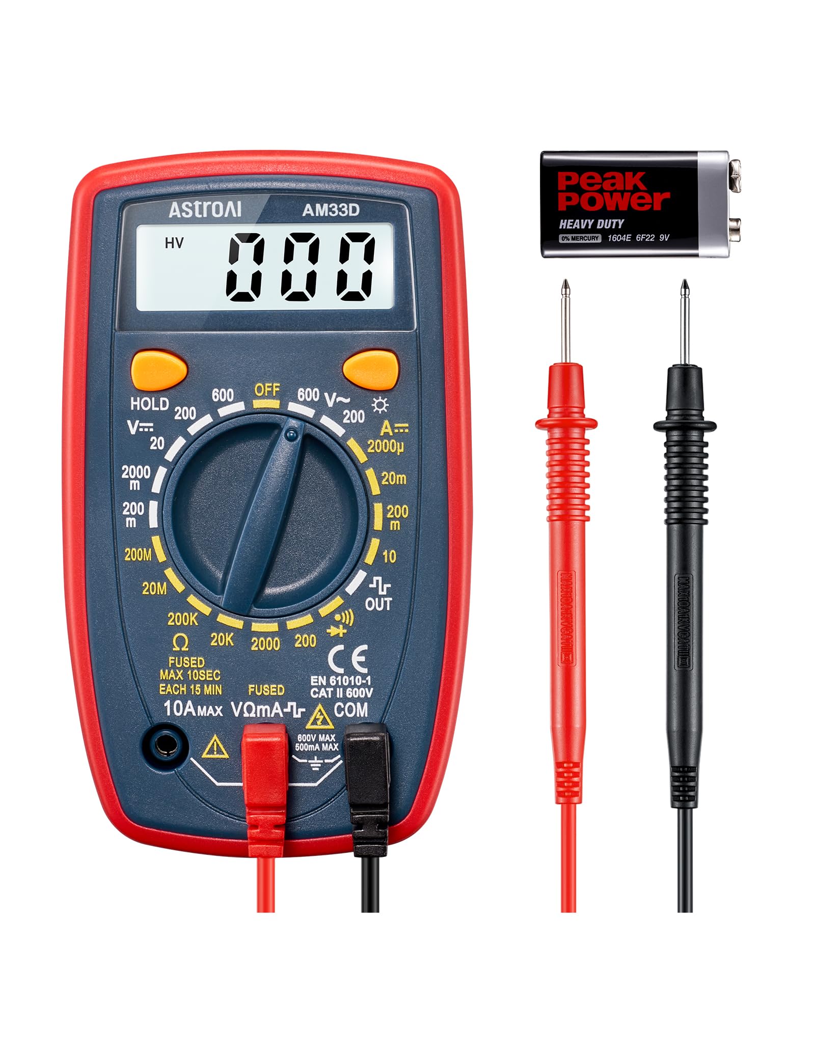 AstroAI Digital Multimeter 2000 Counts w