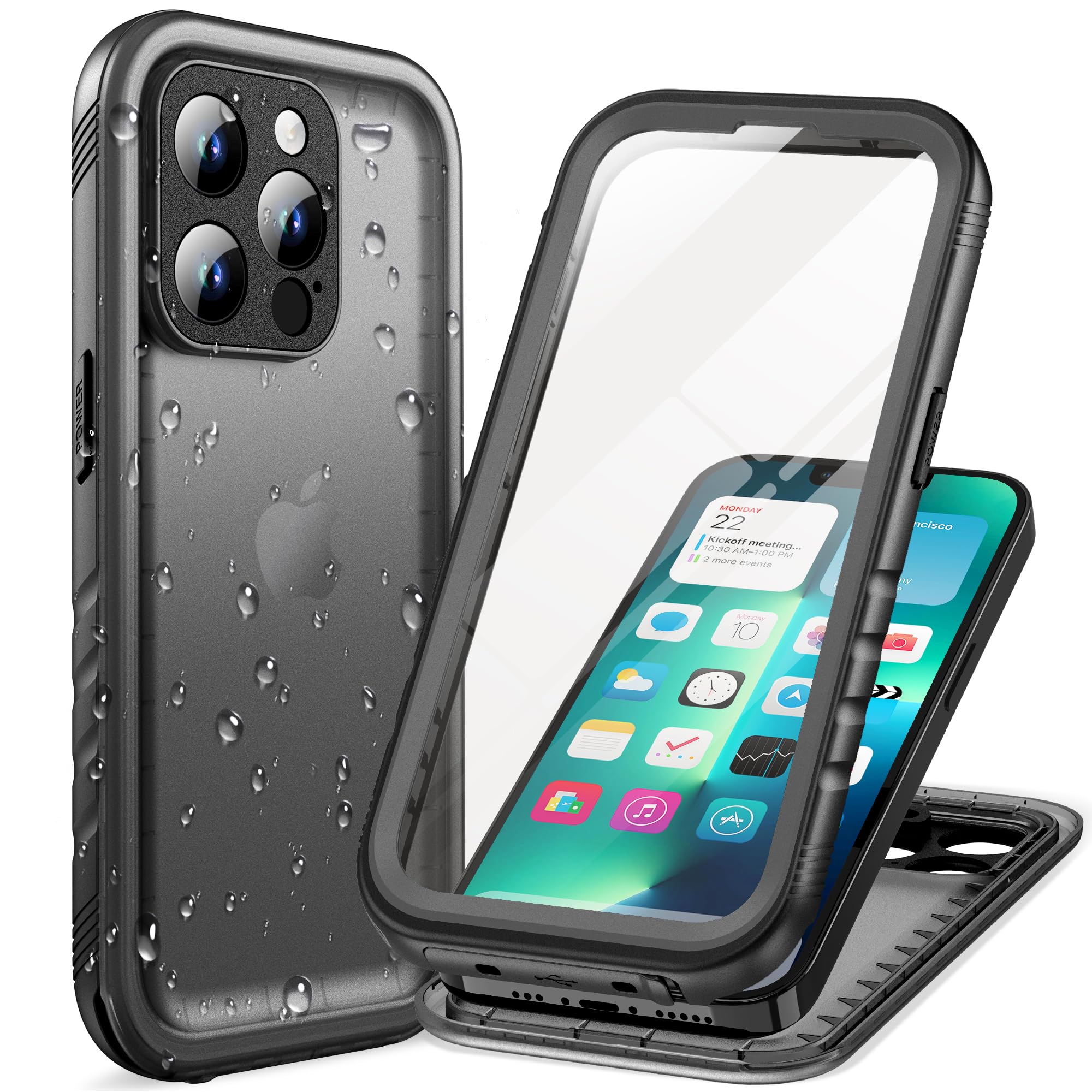 Cozycase TOP Military Protection Waterproof 360 Case for iPhone 13 Pro Max