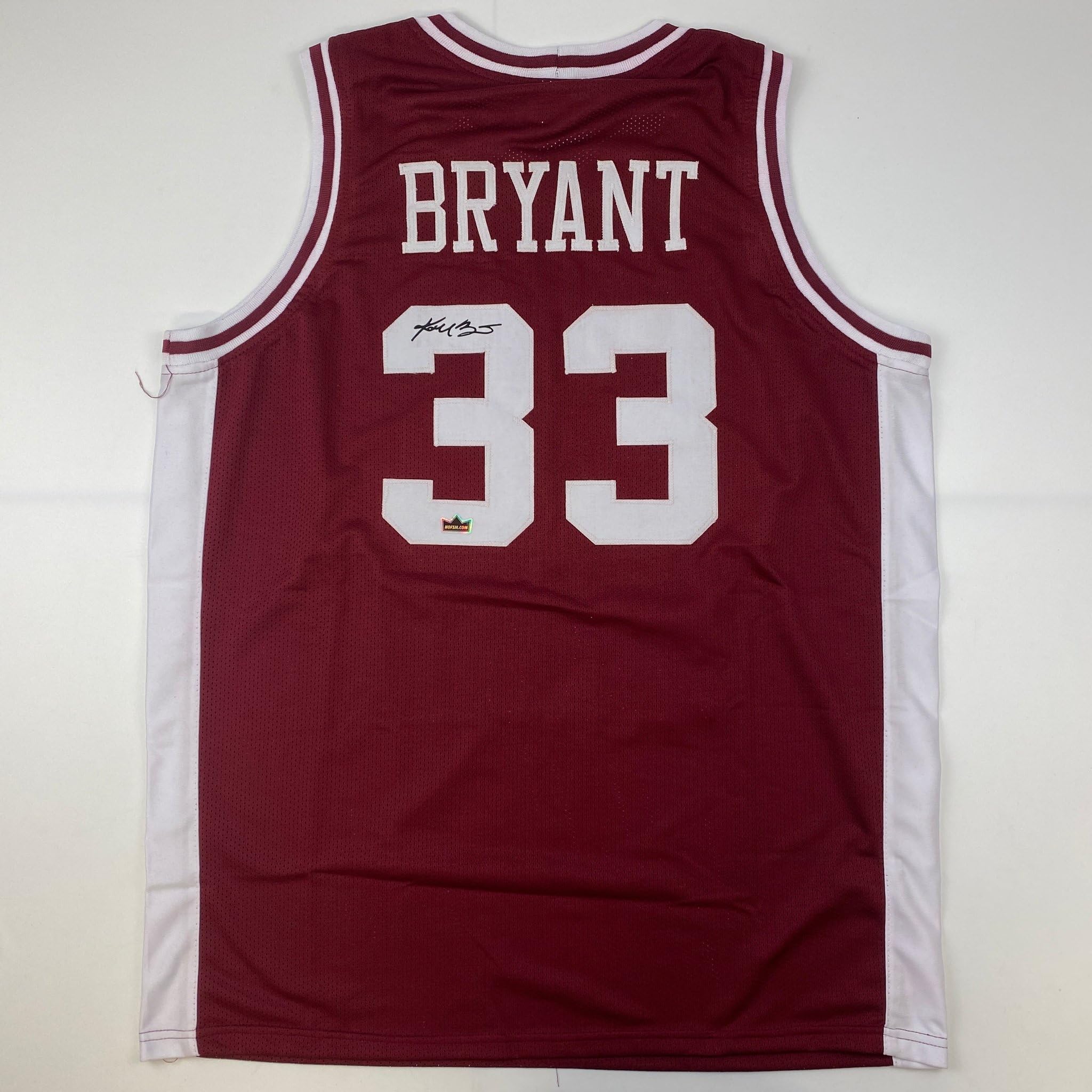 Facsimile Autographed Kobe Bryant Lower Merion Maroon Reprint Laser Auto High Sc