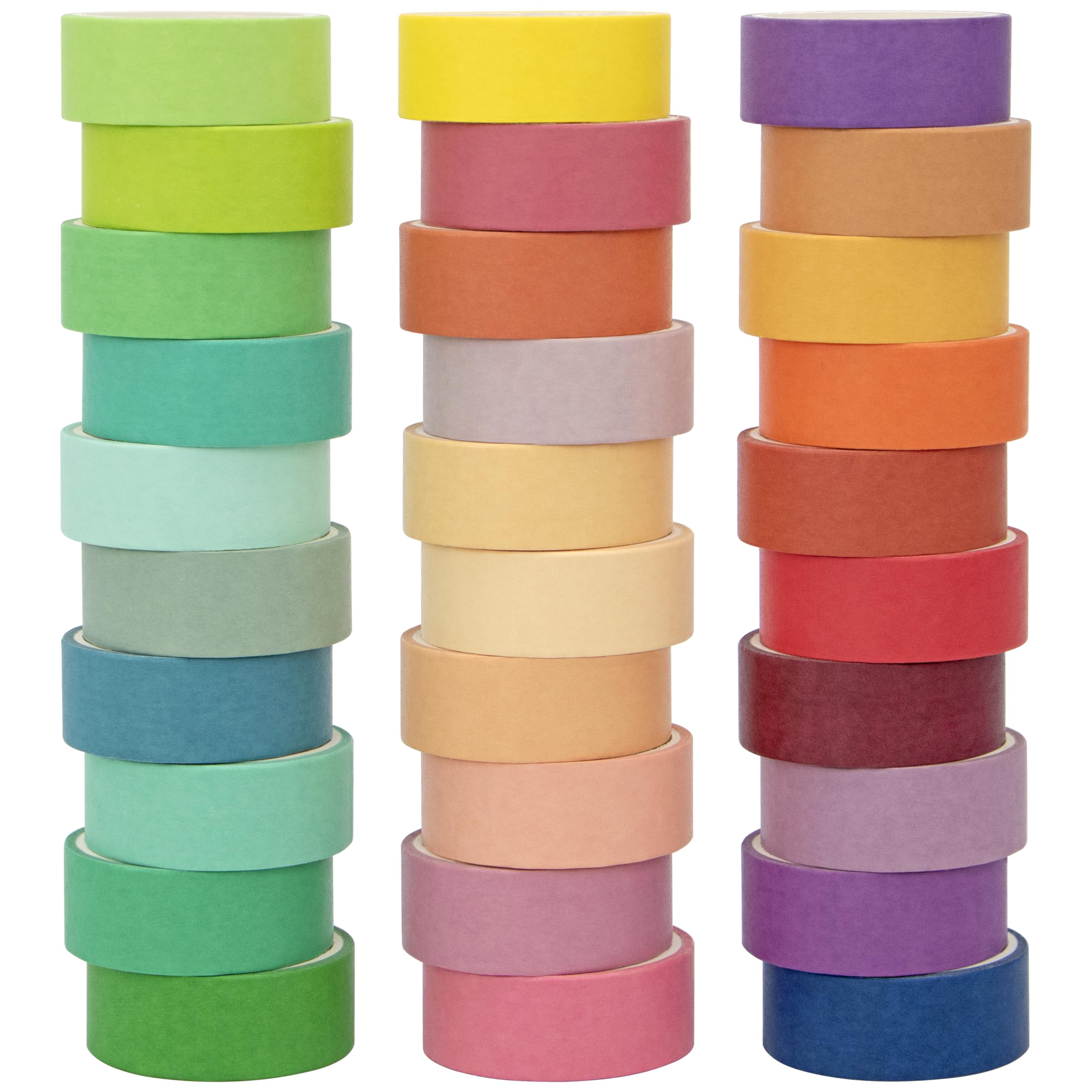 Washi Tape Set 30 Rolls, Decorative Tape, Colored Tape, Scrapbook Tape, Craft Ta