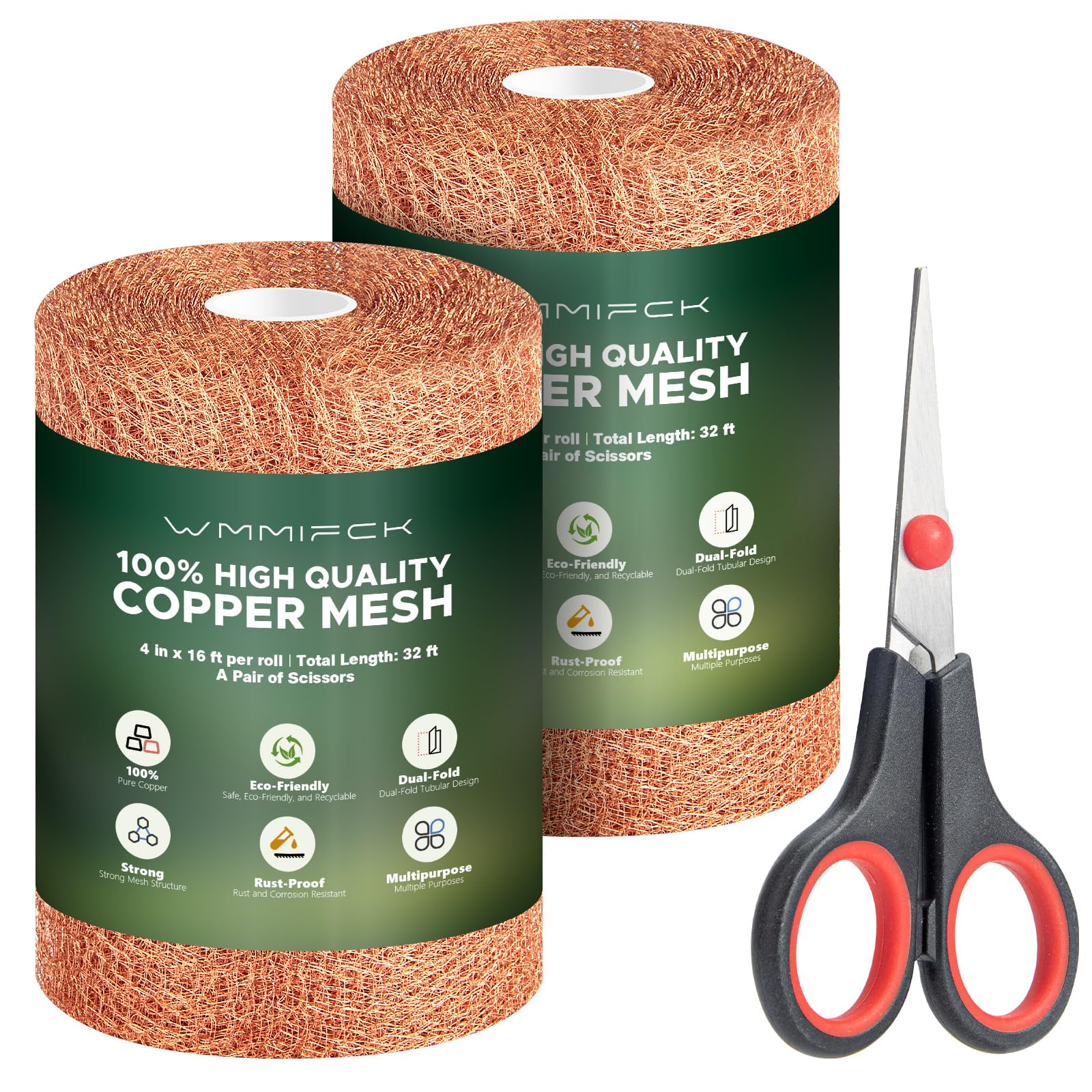 3rd Gen Copper Mesh Rodent Control, 100% Pure Copper Wool for Mice & Slugs | 2 R