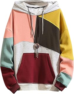 Hoodie Men's Techwear Hoodie Pullover Hip Hop Streetwear Patchwork