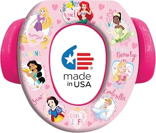 Disney Princess "Loving Life" Soft Potty Seat and Potty Training Seat - Soft Cushion, Baby Potty Training, Safe, Easy to Clean