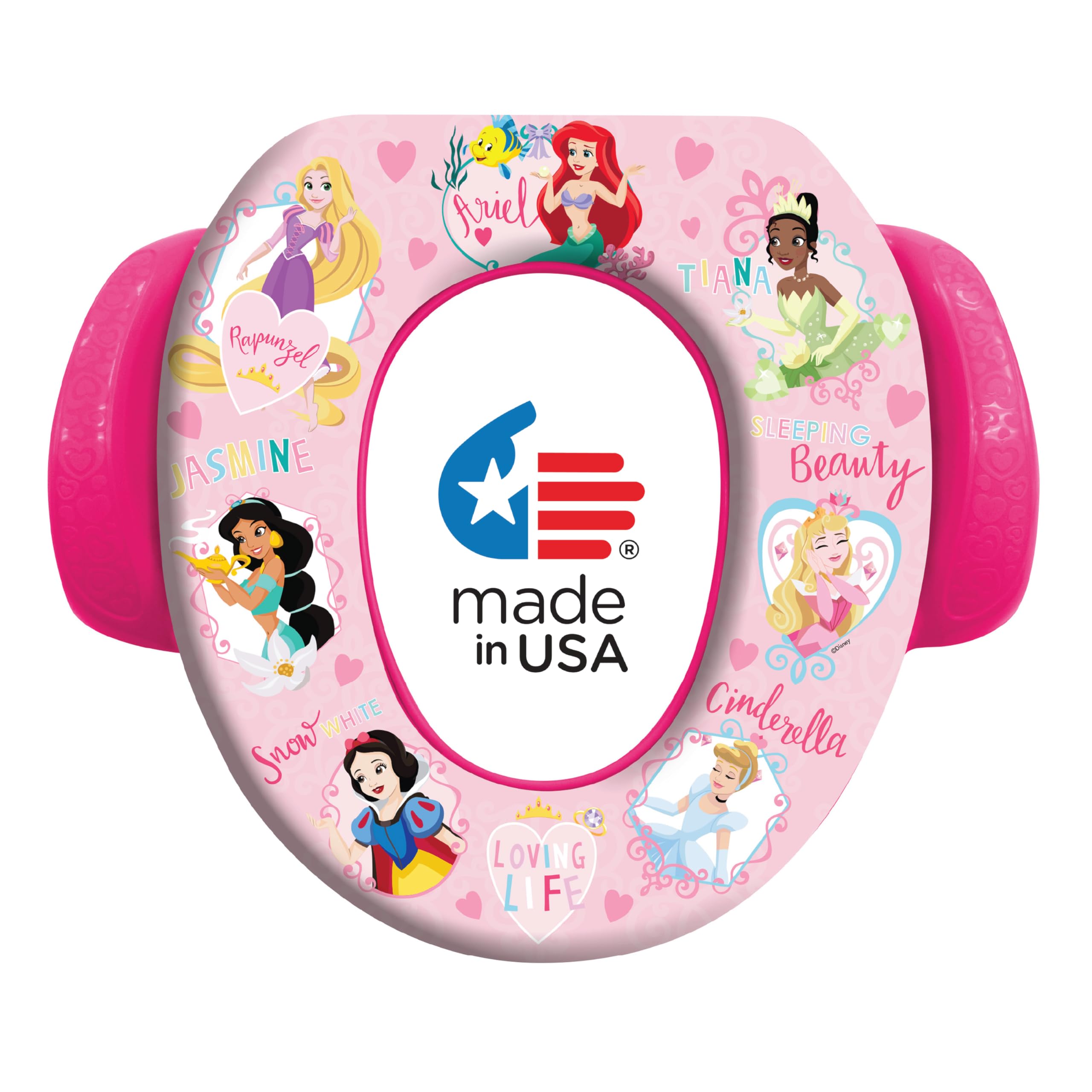 Disney Princess "Loving Life" Soft Potty Seat and Potty Training Seat - Soft Cus