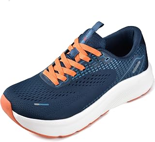 JACKSHIBO Mens Arch Support Shoes Wide Width Trainers Running Walking Athletic Tennis Orthopedic Plantar Fasciitis Workout Thick Sole