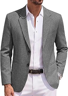 Coofandy Chaqueta de Punto para Hombre, Informal, Ligera, con Dos Botones