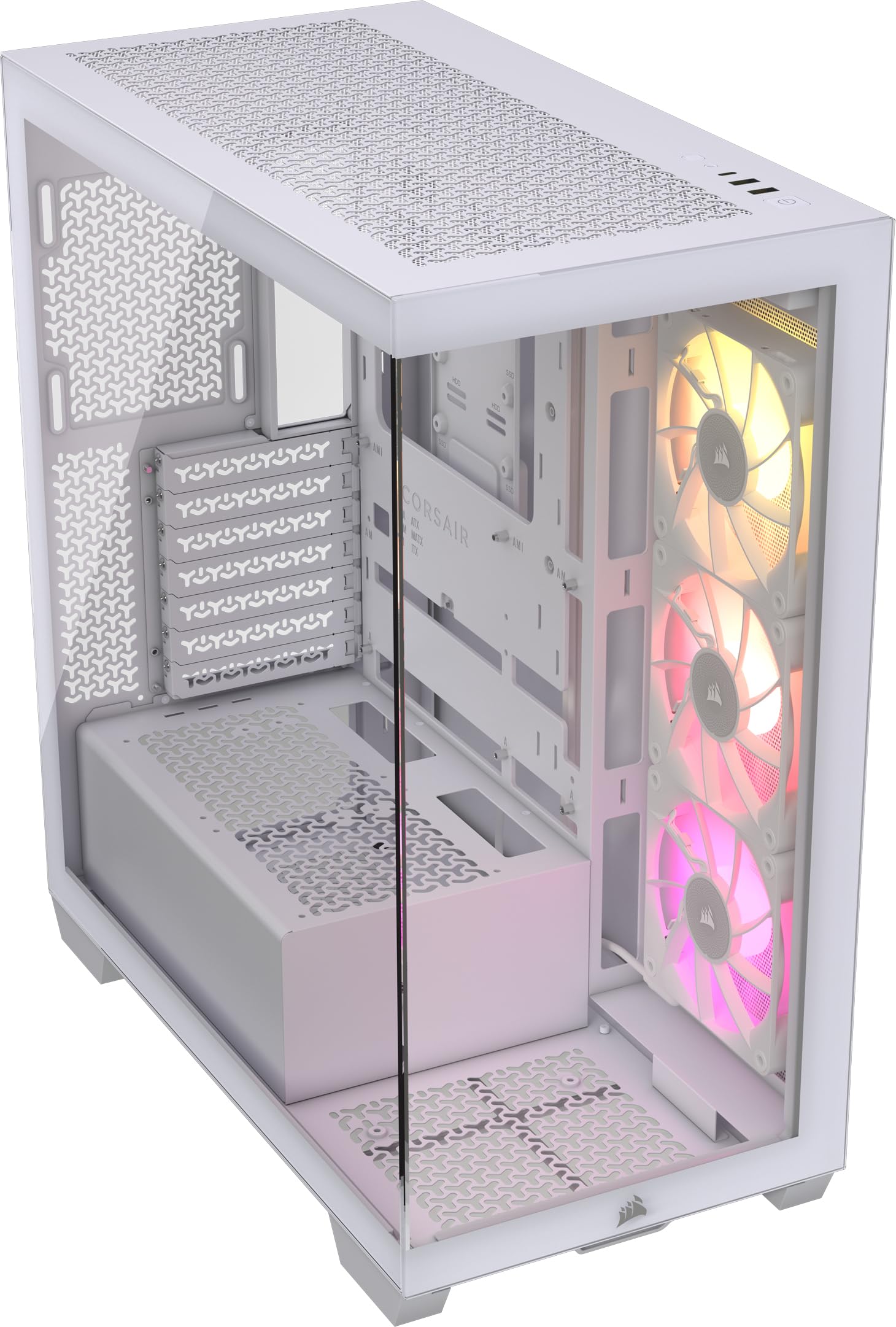 CORSAIR iCUE LINK 3500X RGB Mid-Tower ATX PC Case – Panoramic Tempered Glass – R