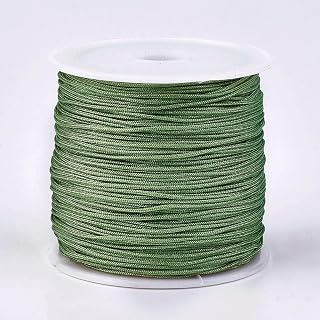 45M Nylon Cord for Bracelets 1mm Chinese Knots Thread Beading Thread Dark Sea Green Decorative for DIY Macrame Jewelry Making Knitting Knots