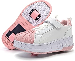 Umerigo Fashion Roller Skate Shoes for Boys Girls Kids Retractable Wheelies Skate Sneakers with Wheels Rolling Skating Shoes