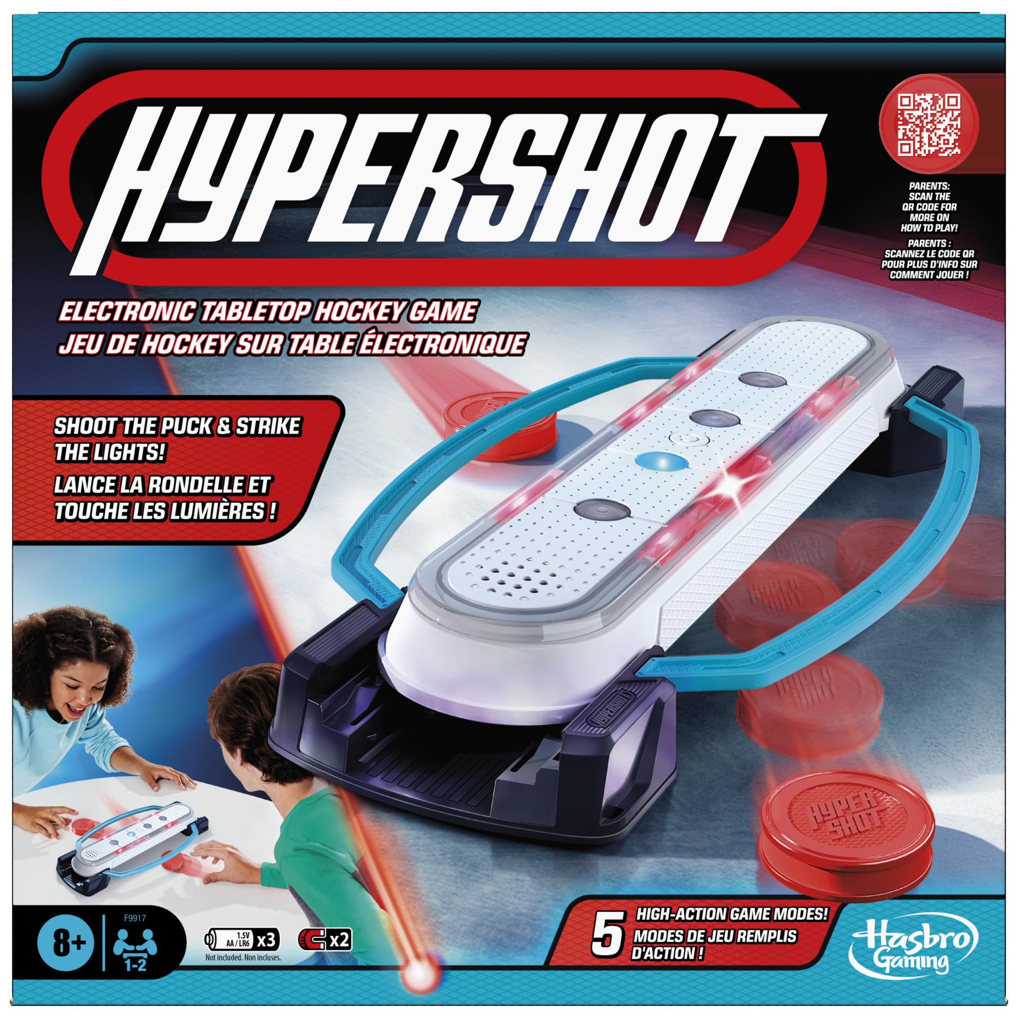 Hypershot Electronic Tabletop Hockey Game | 5 Games in 1 | Music, Lights, and So