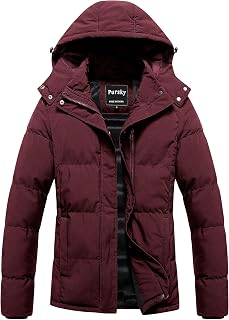 Pursky Women's Warm Winter Thicken Coat Waterproof Cropped Jackets Parka With Removable Hood