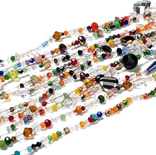 About 85~100pcs Mixed Electroplated Glass Beads, 2~15x2.5~13.5mm, Mixed Color Faceted Loose Spacer Beads for Jewelry Making for Bracelet Necklace Earrings Making