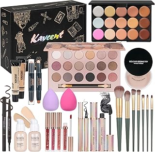 KAVCENT Makeup Kit Makeup Sets for Teens Makeup kits for Women Teenagers Make up Eyeshadow Palette Foundation Concealer Lipgloss Loose Powder Makeup Kit for Women Full Kit