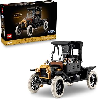 LEGO Icons Ford Model T 11376 | Set for Adults, Retro Car Model Kit, Fabric Roof & Tall Wheels, DIY Room Decor, Birthday Gift Idea, 1060 Pieces