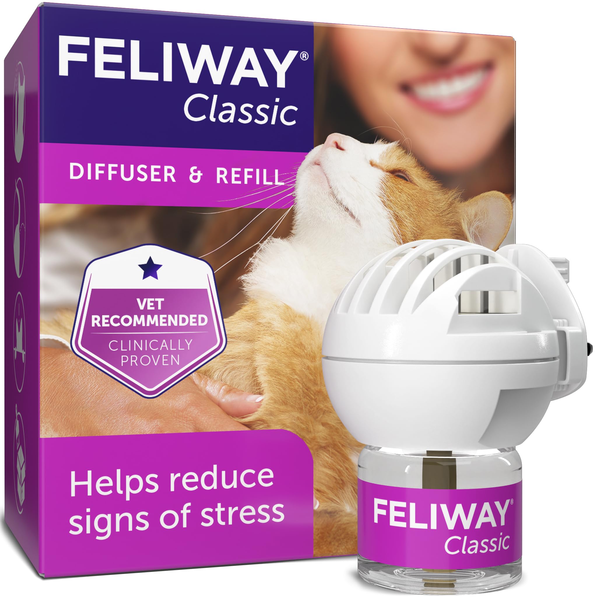 FELIWAY Classic Cat Calming Plug-In Pheromone Diffuser Starter Kit | Helps Solve