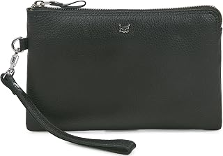 Leather Wristlet Wallet for Women Clutch Handbag Purse with Cell Phone Slot