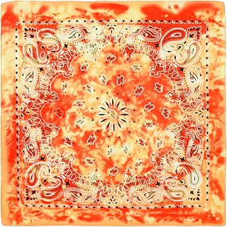 Paisley Cowboy Bandana Handkerchief Outdoor Tie Dye Head Scarf Headband Headwear Face Mask for Men Women