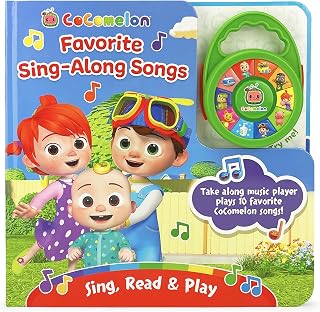 CoComelon Favorite Sing-Along Songs - Children's Deluxe Music Player Toy and Board Book Set, Ages 1-5