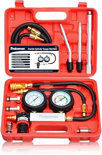 Prokomon Engine Cylinder Leak Down Tester Kit;Gasoline Engine Leakdown Tester Kit with Extension Rod;Cylinder Leakage Tester Set for Pressure Check and Leakage Rate Test