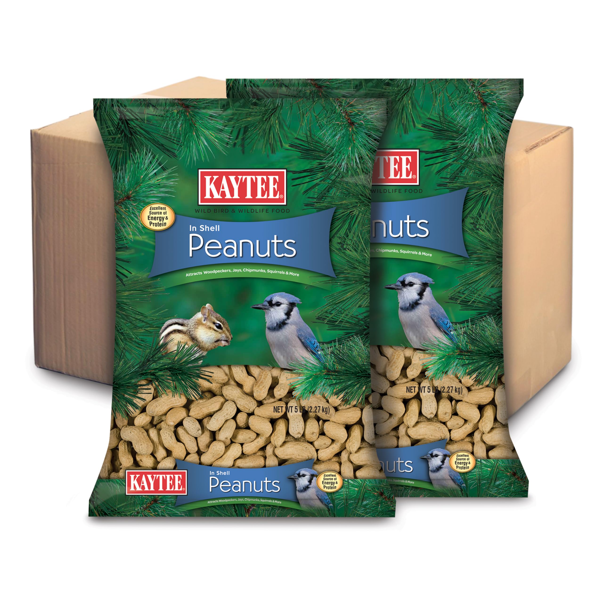 Kaytee Whole Peanuts in Shell for Cardinals, Blue Jays, Woodpeckers and Other Ou